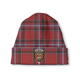 ScotsTee Shop Scottish Drummond of Fingask Weathered Clan Crest Tartan Plaid Knit Beanie