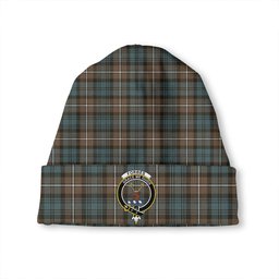 ScotsTee Shop Scottish Forbes Weathered Clan Crest Tartan Plaid Knit Beanie