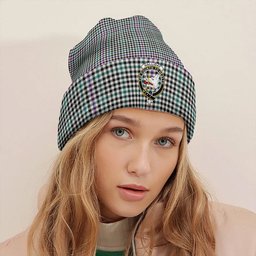 ScotsTee Shop Scottish Halliday (Holliday) Modern Clan Crest Tartan Plaid Knit Beanie