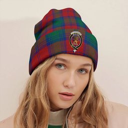ScotsTee Shop Scottish Fotheringham Modern Clan Crest Tartan Plaid Knit Beanie
