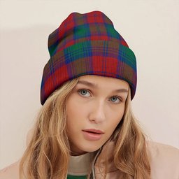 ScotsTee Shop Scottish Fotheringham Modern Clan Crest Tartan Plaid Knit Beanie