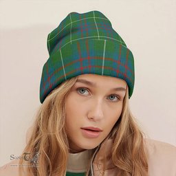 ScotsTee Shop Scottish Hamilton of Clayton Ancient Clan Crest Tartan Plaid Knit Beanie