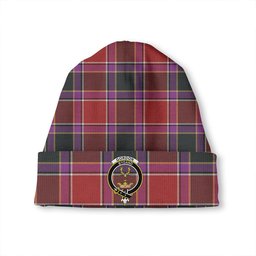 ScotsTee Shop Scottish Gordon of Abergeldie Weathered Clan Crest Tartan Plaid Knit Beanie