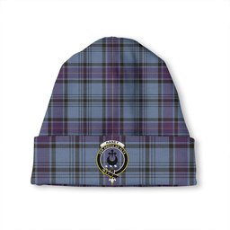 ScotsTee Shop Scottish Haney Blue Weathered Clan Crest Tartan Plaid Knit Beanie