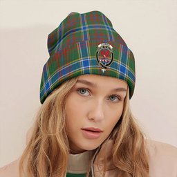 ScotsTee Shop Scottish Currie of Arran Modern Clan Crest Tartan Plaid Knit Beanie