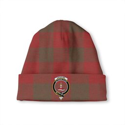 ScotsTee Shop Scottish Erskine Weathered Clan Crest Tartan Plaid Knit Beanie
