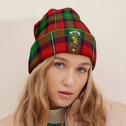ScotsTee Shop Scottish Fairlie Modern Clan Crest Tartan Plaid Knit Beanie