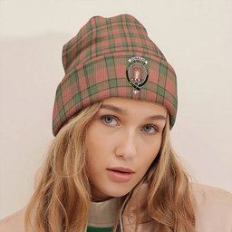 ScotsTee Shop Scottish Donachie of Brockloch Hunting Weathered Clan Crest Tartan Plaid Knit Beanie