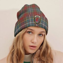 ScotsTee Shop Scottish Crozier Weathered Clan Crest Tartan Plaid Knit Beanie
