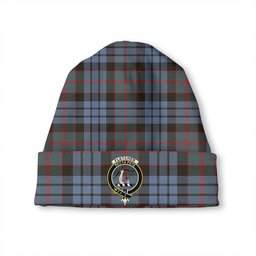 ScotsTee Shop Scottish Fletcher of Dunans Weathered Clan Crest Tartan Plaid Knit Beanie