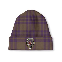 ScotsTee Shop Scottish Elphinstone Weathered Clan Crest Tartan Plaid Knit Beanie