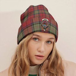 ScotsTee Shop Scottish Dickie Weathered Clan Crest Tartan Plaid Knit Beanie