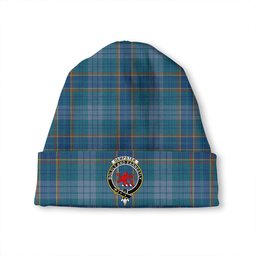 ScotsTee Shop Scottish Dempster Ancient Clan Crest Tartan Plaid Knit Beanie