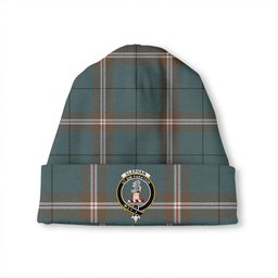 ScotsTee Shop Scottish Cleland Weathered Clan Crest Tartan Plaid Knit Beanie