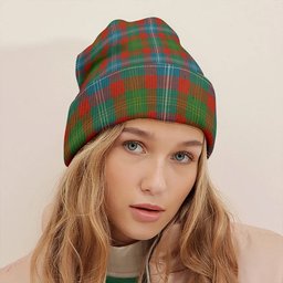 ScotsTee Shop Scottish Forrester Ancient Clan Crest Tartan Plaid Knit Beanie