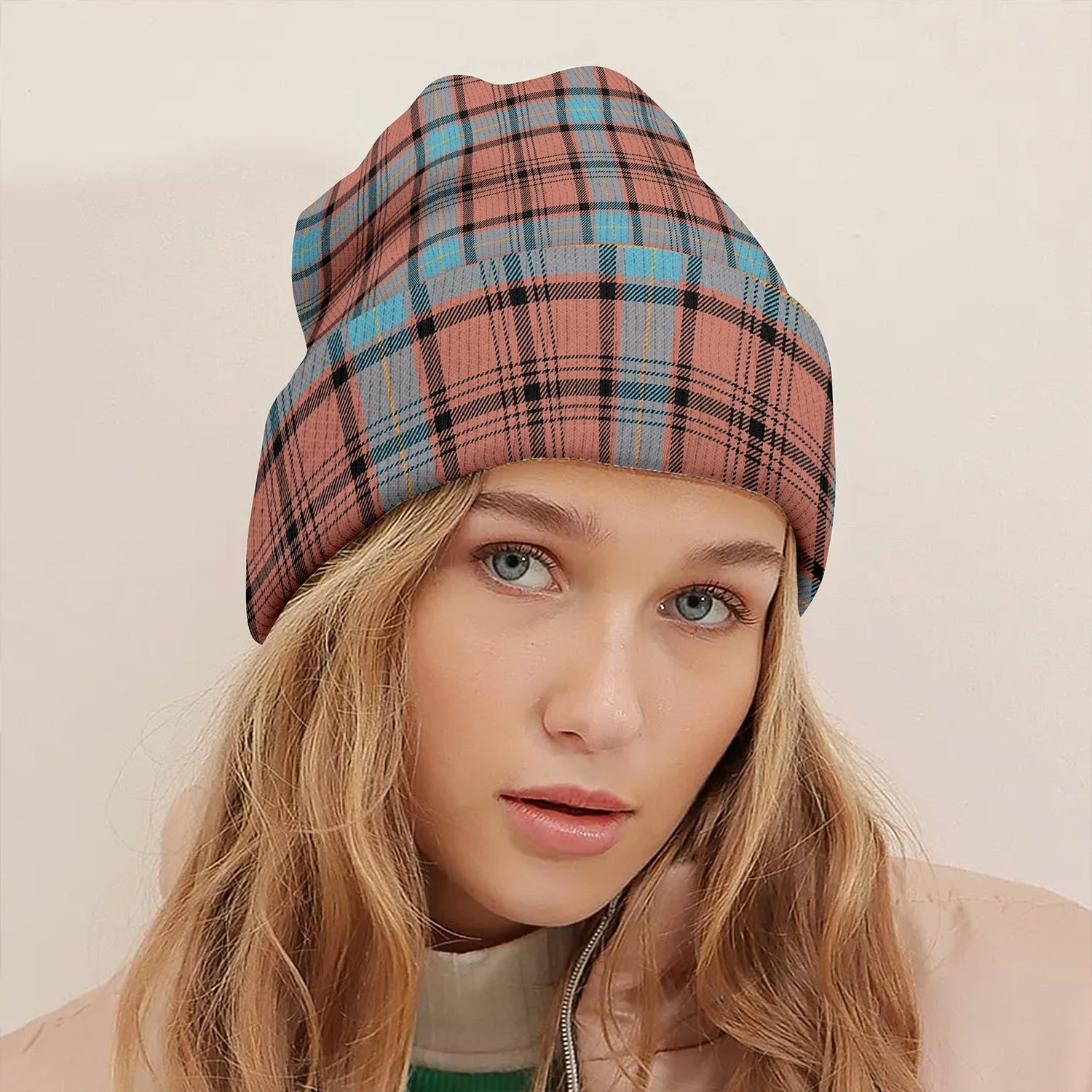 ScotsTee Shop Scottish Haney Dress Ancient Clan Crest Tartan Plaid Knit Beanie