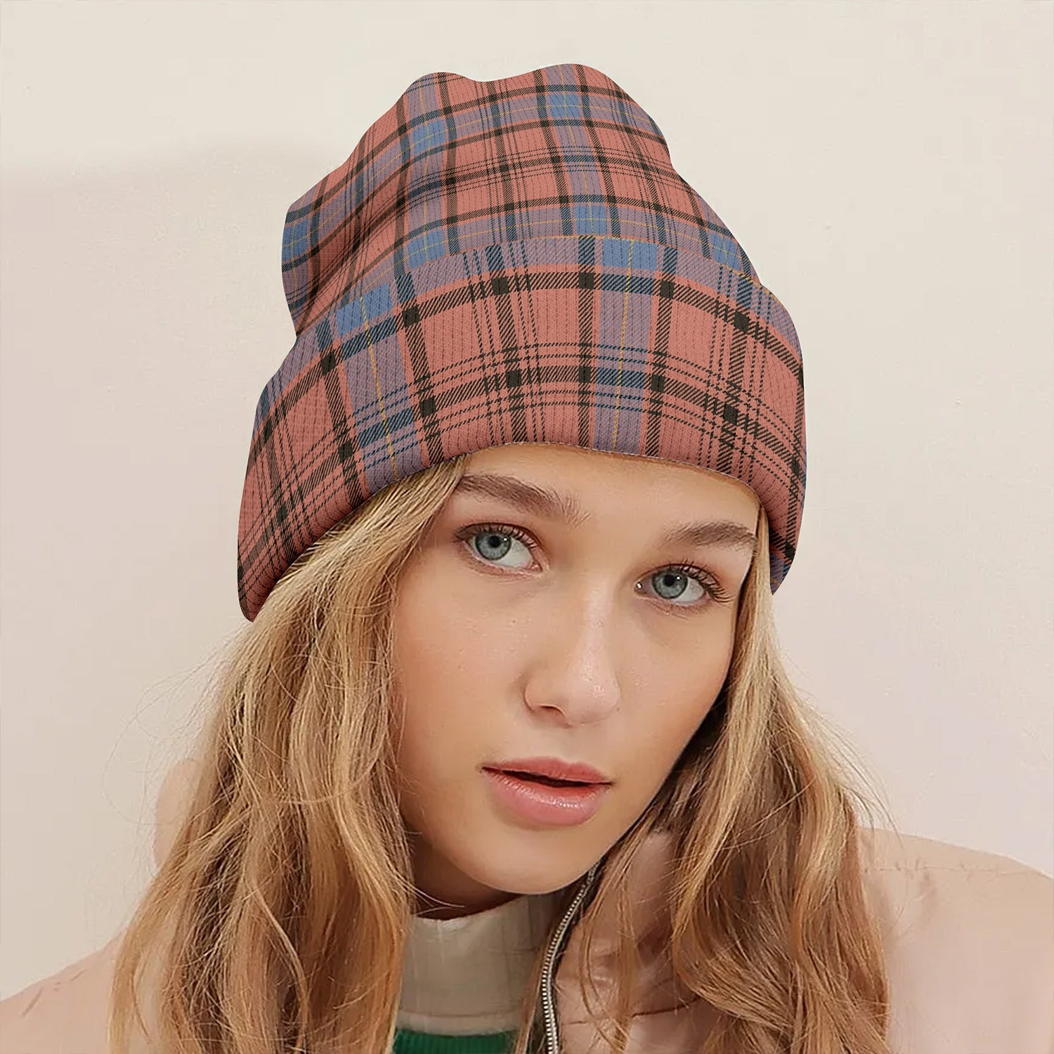 ScotsTee Shop Scottish Haney Dress Weathered Clan Crest Tartan Plaid Knit Beanie