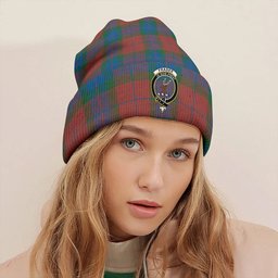 ScotsTee Shop Scottish Fraser of Boblainy Hugh Ancient Clan Crest Tartan Plaid Knit Beanie