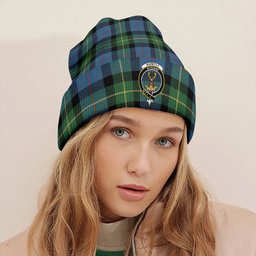 ScotsTee Shop Scottish Huntly Gordon Gathering 2000 Ancient Clan Crest Tartan Plaid Knit Beanie
