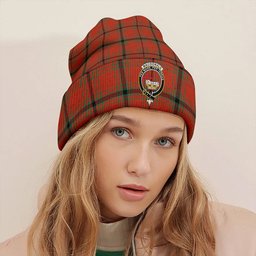 ScotsTee Shop Scottish MacDonald of Belfinlay Ancient Clan Crest Tartan Plaid Knit Beanie