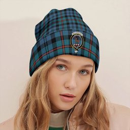 ScotsTee Shop Scottish MacCorquodale Ancient Clan Crest Tartan Plaid Knit Beanie