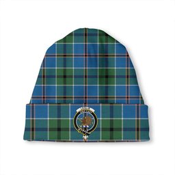 ScotsTee Shop Scottish Leslie of the Hebrides Ancient Clan Crest Tartan Plaid Knit Beanie