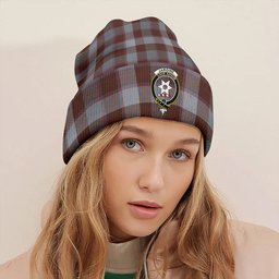 ScotsTee Shop Scottish Jardine of Castlemilk Modern Clan Crest Tartan Plaid Knit Beanie