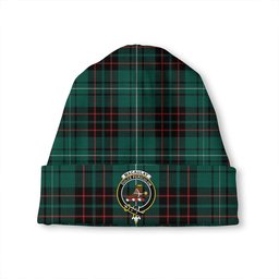 ScotsTee Shop Scottish MacAulay of Lewis Modern Clan Crest Tartan Plaid Knit Beanie