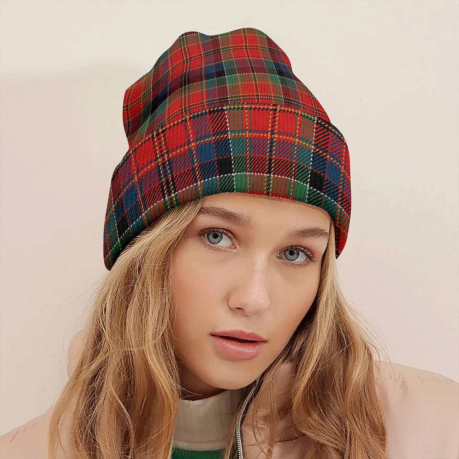 ScotsTee Shop Scottish Hay and Leith Modern Clan Crest Tartan Plaid Knit Beanie