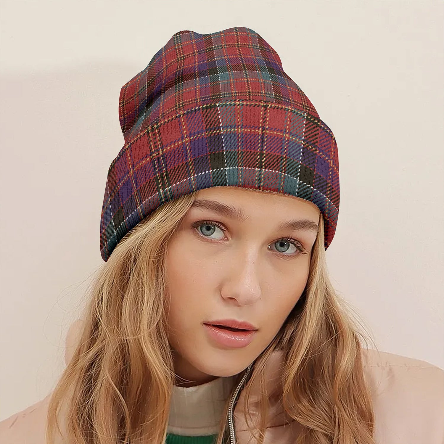 ScotsTee Shop Scottish Hay and Leith Weathered Clan Crest Tartan Plaid Knit Beanie