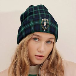 ScotsTee Shop Scottish Lamont (MacLamont) Modern Clan Crest Tartan Plaid Knit Beanie