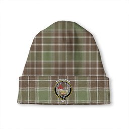 ScotsTee Shop Scottish MacDonald Lord of the Isles; Hunting Weathered Clan Crest Tartan Plaid Knit Beanie