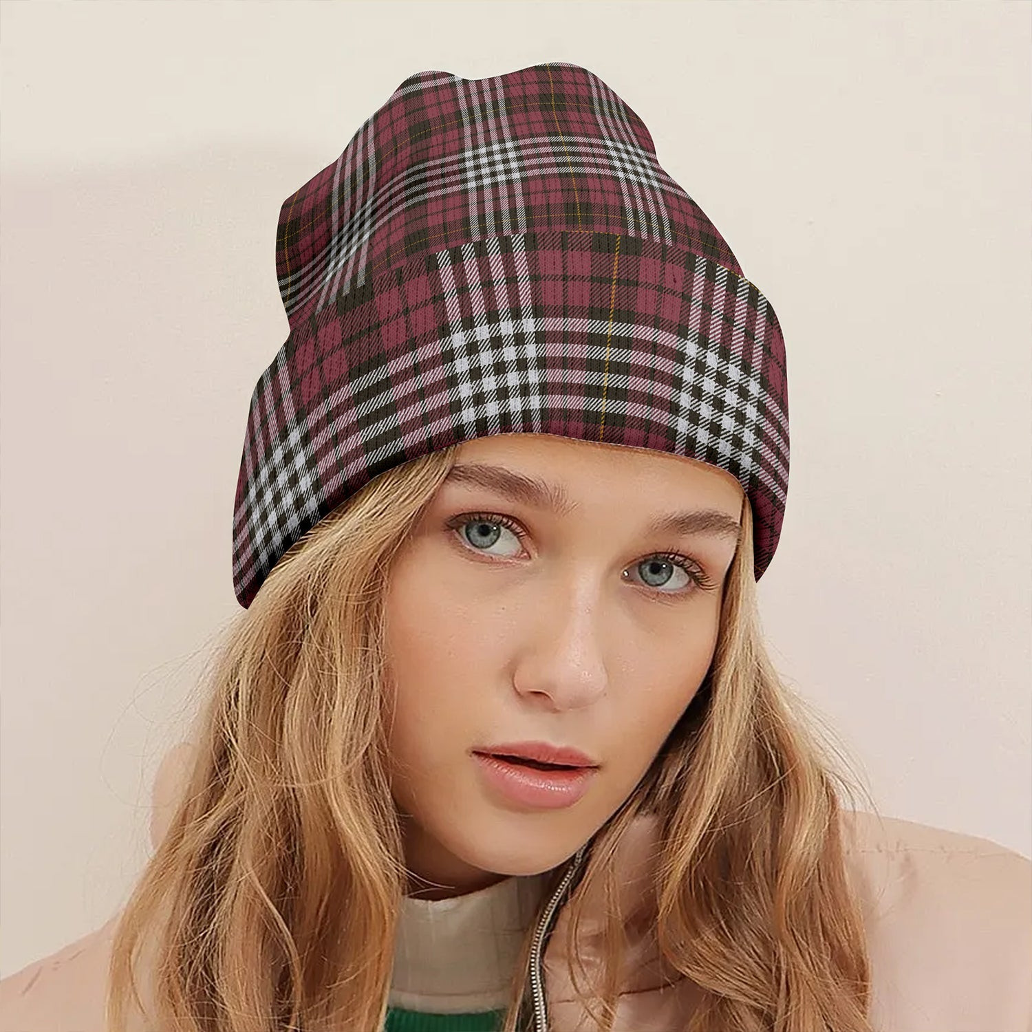 ScotsTee Shop Scottish Little of Morton Rigg Weathered Clan Crest Tartan Plaid Knit Beanie