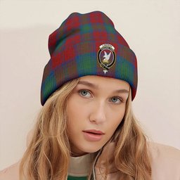 ScotsTee Shop Scottish Lindsay Modern Clan Crest Tartan Plaid Knit Beanie