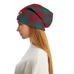ScotsTee Shop Scottish Lindsay Modern Clan Crest Tartan Plaid Knit Beanie