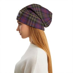 ScotsTee Shop Scottish MacCallum of Berwick Weathered Clan Crest Tartan Plaid Knit Beanie