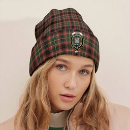 ScotsTee Shop Scottish Innes of Cowie Modern Clan Crest Tartan Plaid Knit Beanie