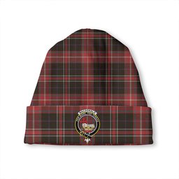 ScotsTee Shop Scottish MacDonald Sir John A (Donald Sir John A) Weathered Clan Crest Tartan Plaid Knit Beanie