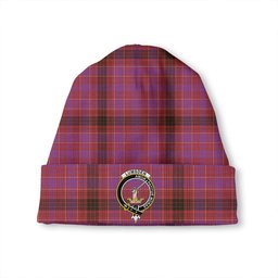 ScotsTee Shop Scottish Lumsden of Clova Weathered Clan Crest Tartan Plaid Knit Beanie