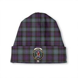 ScotsTee Shop Scottish Lyon ((Liall Lyall Lyle) Weathered Clan Crest Tartan Plaid Knit Beanie