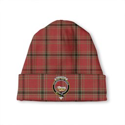 ScotsTee Shop Scottish MacDonald of Belfinlay Weathered Clan Crest Tartan Plaid Knit Beanie