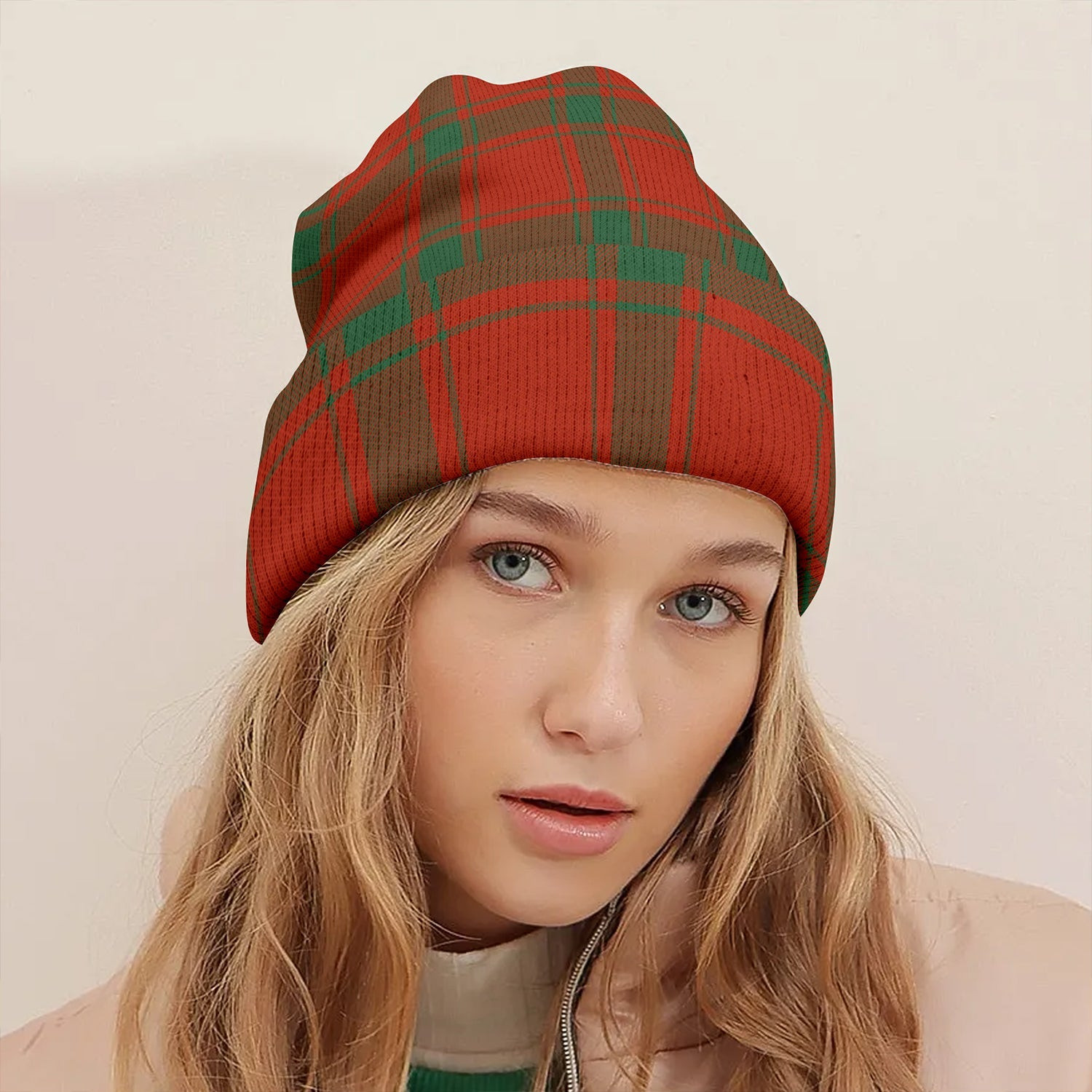 ScotsTee Shop Scottish MacDonald of Sleat (Donald Lord MacDonald) Ancient Clan Crest Tartan Plaid Knit Beanie