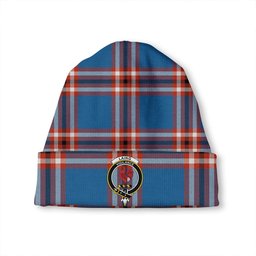 ScotsTee Shop Scottish Laing of Archiestown (Lang of Archiestown) Ancient Clan Crest Tartan Plaid Knit Beanie