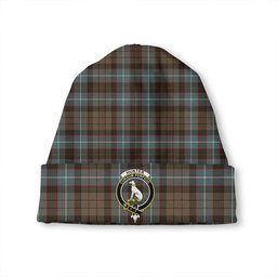ScotsTee Shop Scottish Hunter of Peebleshire Weathered Clan Crest Tartan Plaid Knit Beanie