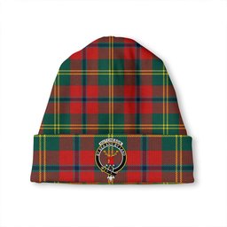 ScotsTee Shop Scottish Hutcheson Modern Clan Crest Tartan Plaid Knit Beanie