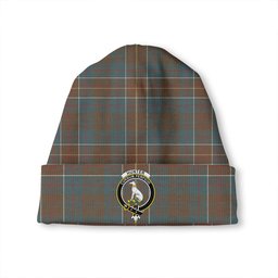 ScotsTee Shop Scottish Hunter of Hunterston (Galbraith of Hunterston) Weathered Clan Crest Tartan Plaid Knit Beanie