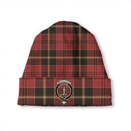 ScotsTee Shop Scottish MacAlister of Skye Weathered Clan Crest Tartan Plaid Knit Beanie