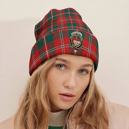 ScotsTee Shop Scottish MacDonald of Glenaladale (Donald of Glenaladale) 2006 Modern Clan Crest Tartan Plaid Knit Beanie