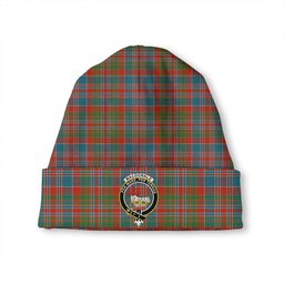 ScotsTee Shop Scottish MacDonald of Boisdale (Donald Boisdale) Ancient Clan Crest Tartan Plaid Knit Beanie