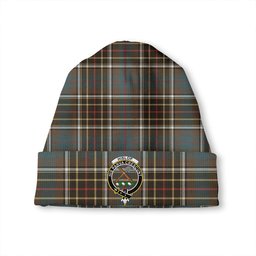 ScotsTee Shop Scottish Hislop #2 Weathered Clan Crest Tartan Plaid Knit Beanie